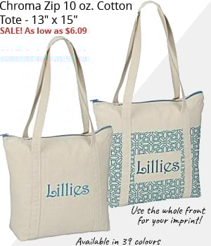 Chroma Zip 10 oz. Cotton Tote