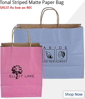 Tonal Striped Matte Paper Ba