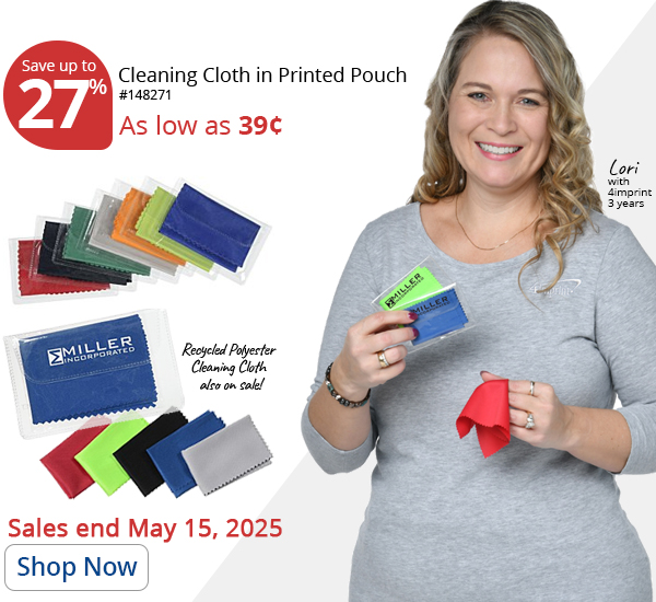 Cleaning Cloth in Printed Pouch