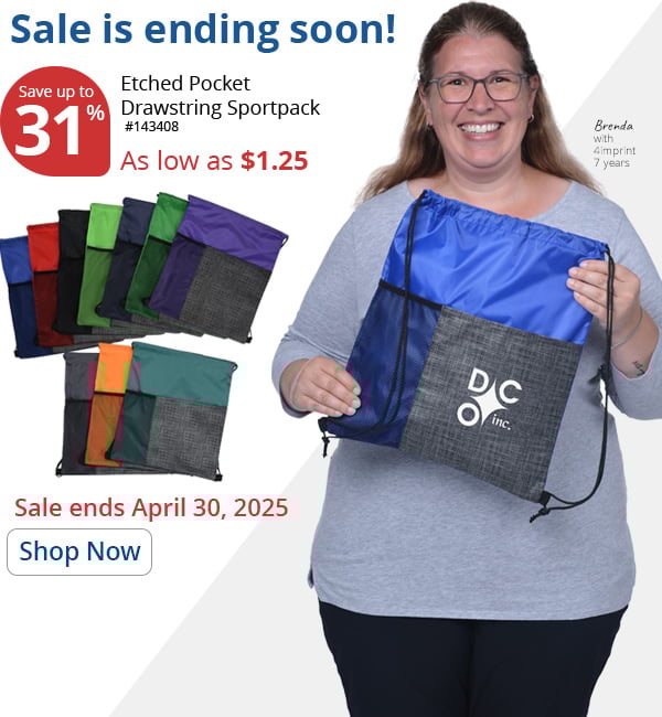 Etched Pocket Drawstring Sportpack
