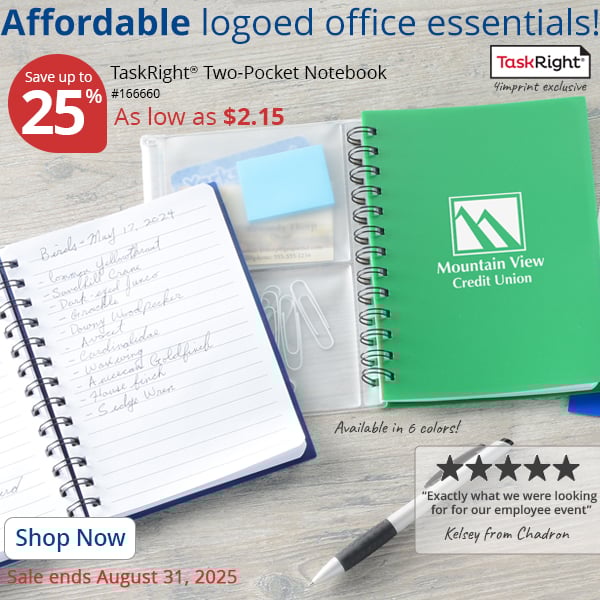 TaskRight Two-Pocket Notebook