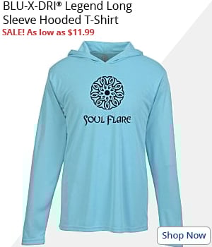 BLU-X-DRI Legend Long Sleeve Hooded T-Shirt