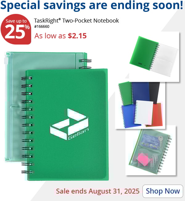 TaskRight Two-Pocket Notebook