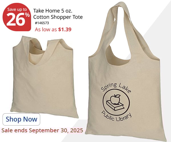 Take Home 5 oz. Cotton Shopper Tote