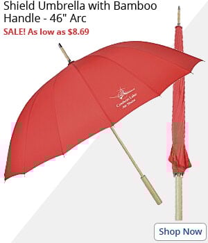 Shield Umbrella with Bamboo Handle 