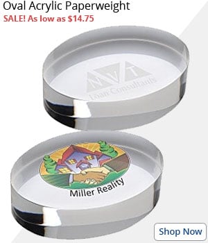 Oval Acrylic Paperweight