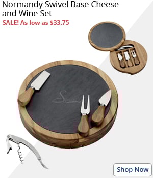 Normandy Swivel Base Cheese and Wine Set