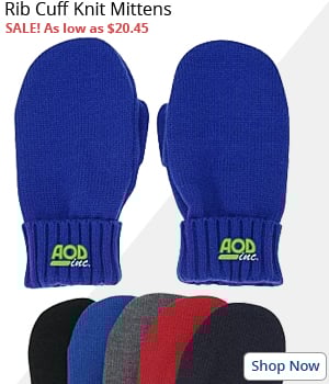 Rib Cuff Knit Mittens