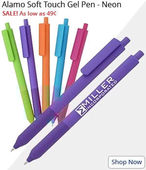 Alamo Soft Touch Gel Pen - Neon