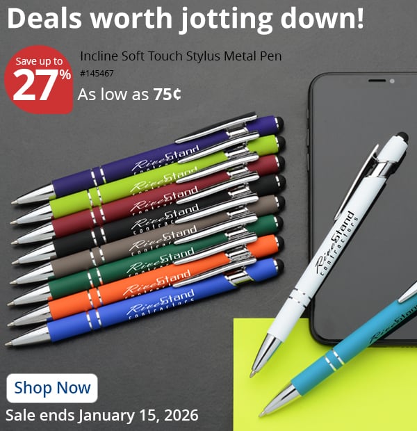 Incline Soft Touch Stylus Metal Pen