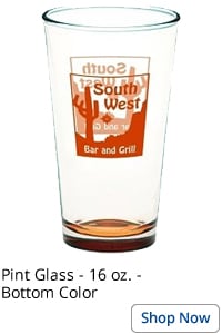 Pint Glass - 16 oz. - Bottom Color