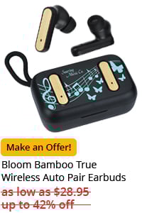 Bloom Bamboo True Wireless Auto Pair Earbuds