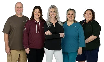 4imprint employees Todd, Laura, Cheryl, Connie and Mary from the One by One team