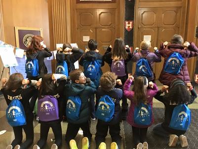 Customer photo from Beverly of our Road Runner Sportpack - 16-1/2" x 13", a group of people in a circle