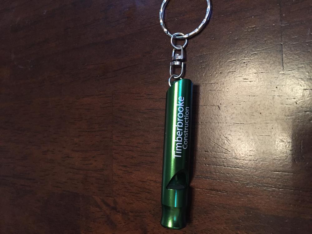 a whistle on a key chain