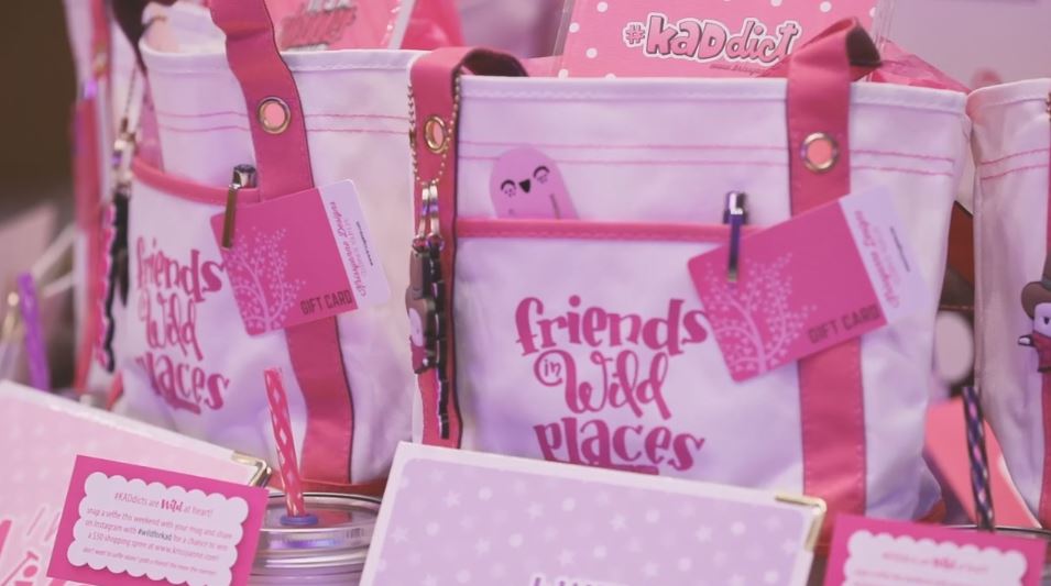 a group of pink bags
