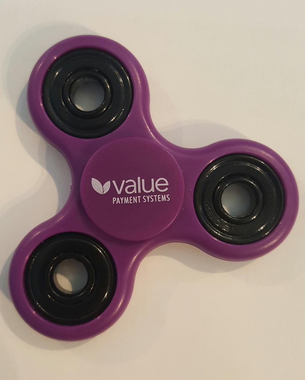 a purple and black fidget spinner