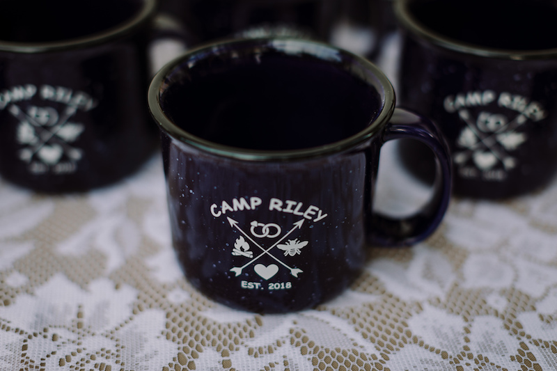 Customer photo from Miranda of our Campfire Ceramic Mug - Colors - 15 oz. - 24 hr, a group of black coffee mugs