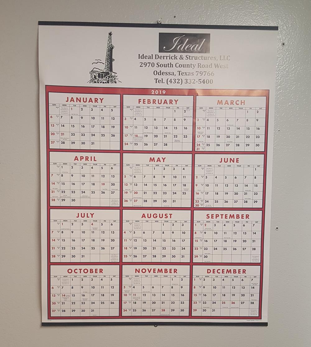 Customer photo from Mary of our Span-A-Year Wall Calendar, a calendar on a wall