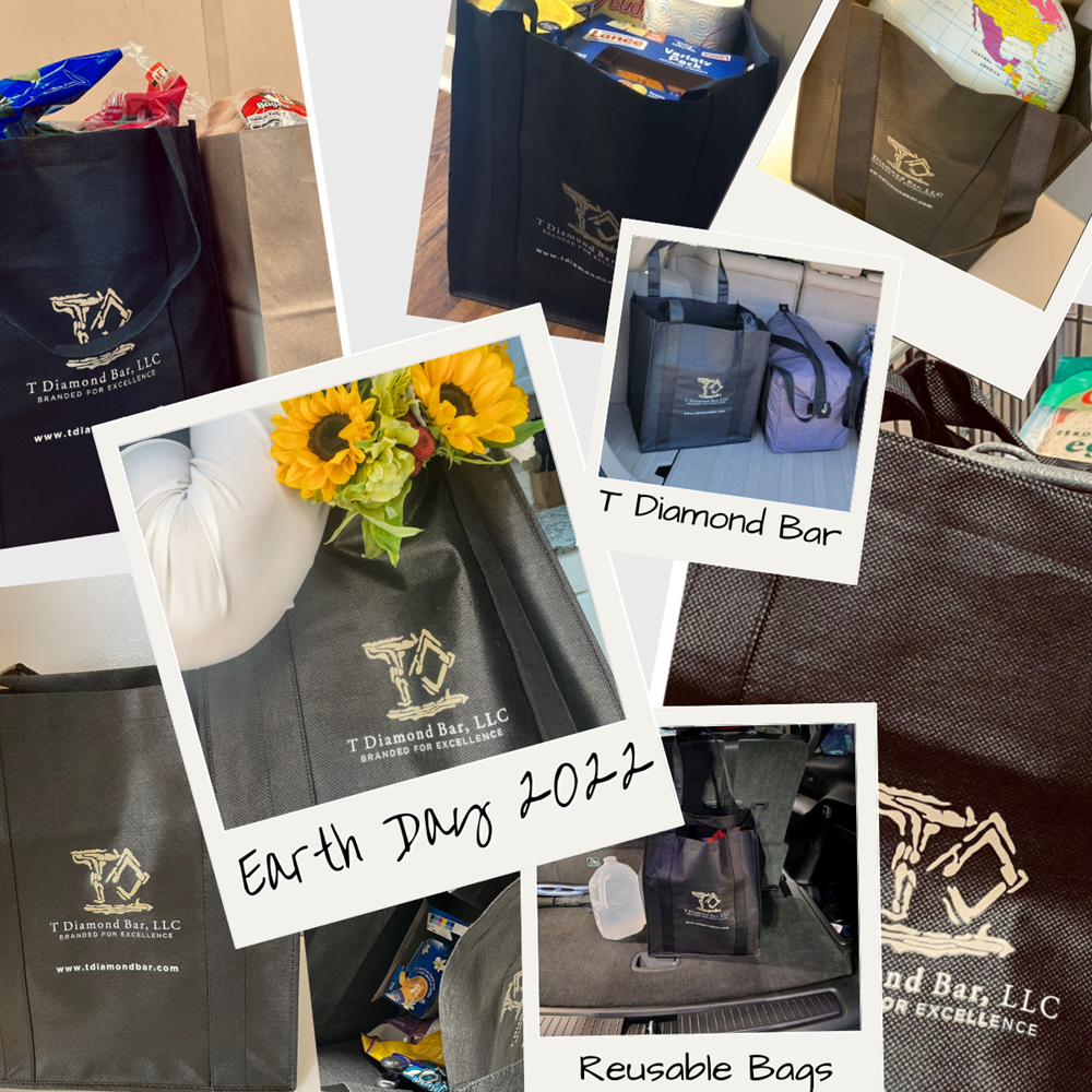 Customer photo from Chasity of our Big Thunder Tote - 15" x 13" - Full Color, a collage of different bags