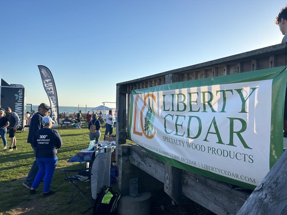 Customer photo from Amber of our Value Outdoor Banner - 3' x 8', a group of people at a market