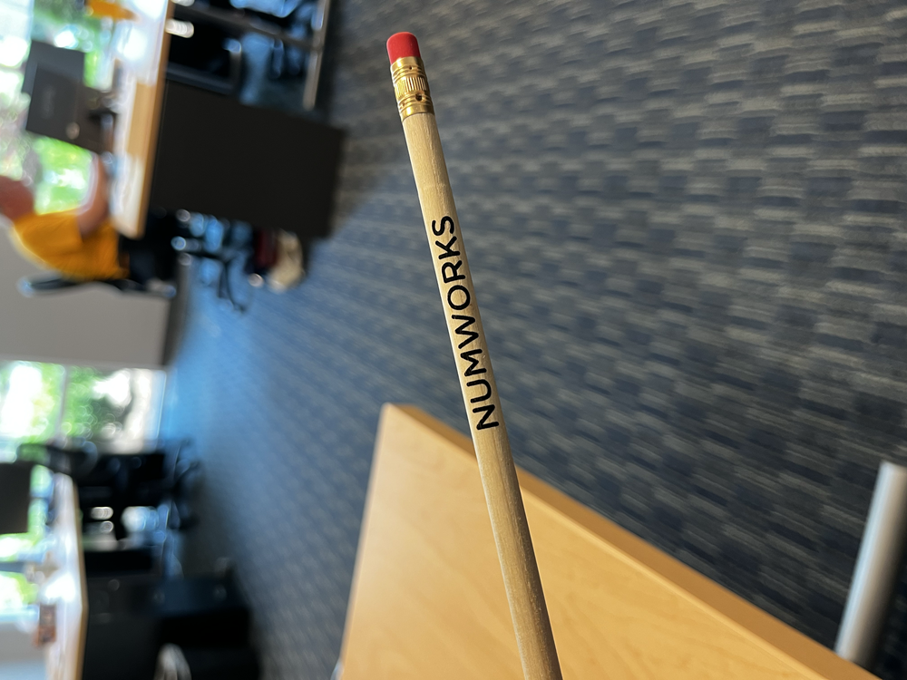 Customer photo from Anna of our Natural Wood Pencil, a pencil with a red eraser on it