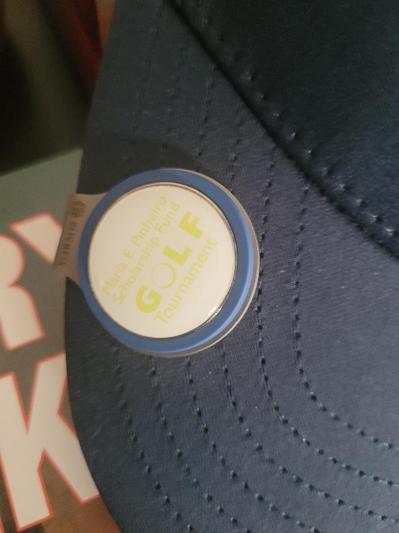Customer photo from Bob of our Pitchfix Ball Marker Hat Clip, a close up of a golf ball