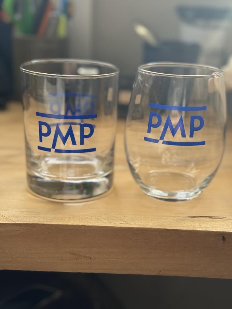 Customer photo from Bradly of our Double Old-Fashioned Glass, two glasses on a table
