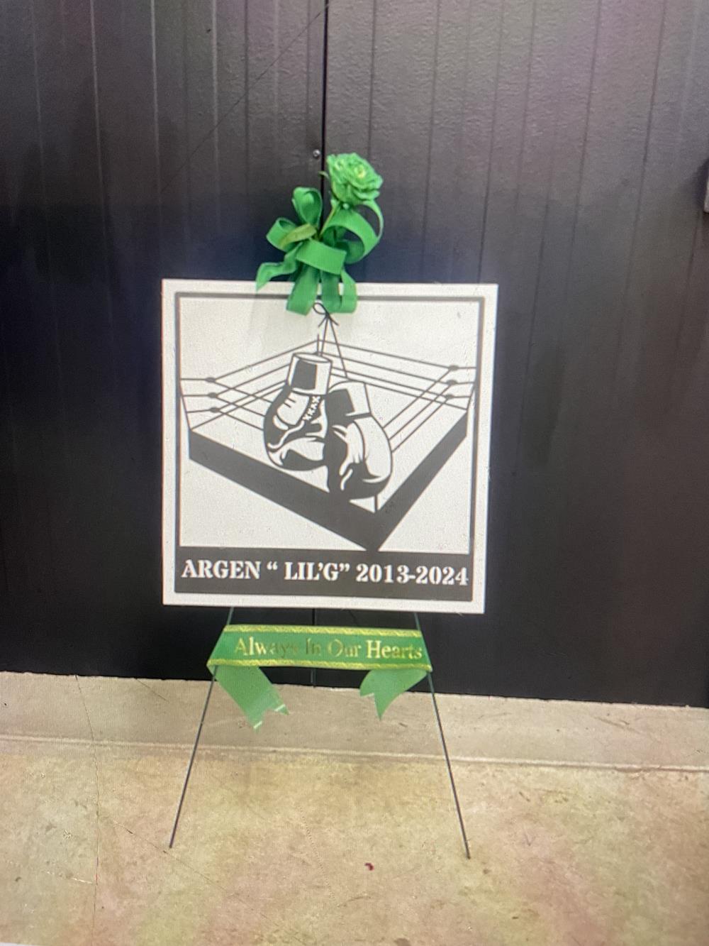 Customer photo from Teresa of our Magnetic Sign - 24" x 24", a sign on a door