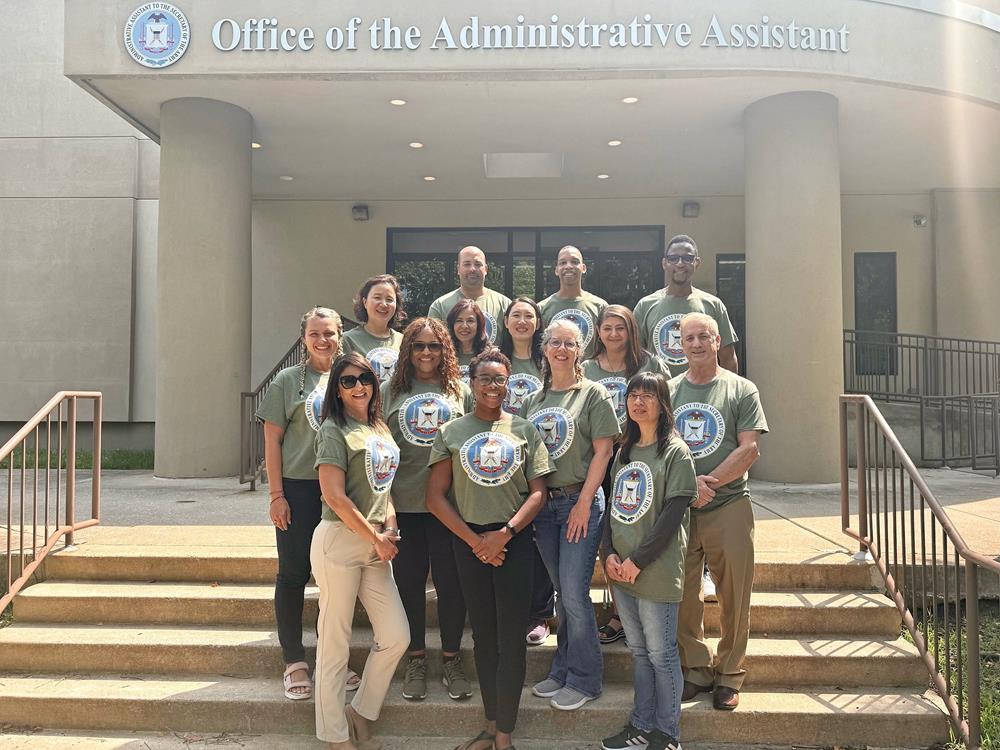 Customer photo from Gayla of our Hanes 50/50 ComfortBlend T-Shirt - Full Color, a group of people posing for a photo