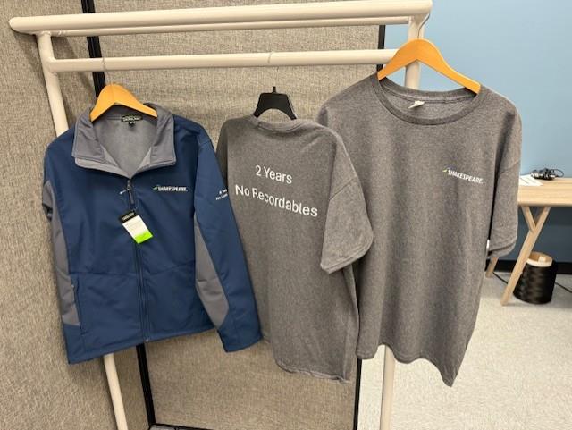 Customer photo from Rhonda of our Crossland Colorblock Soft Shell Jacket - Ladies', a group of t-shirts on swingers