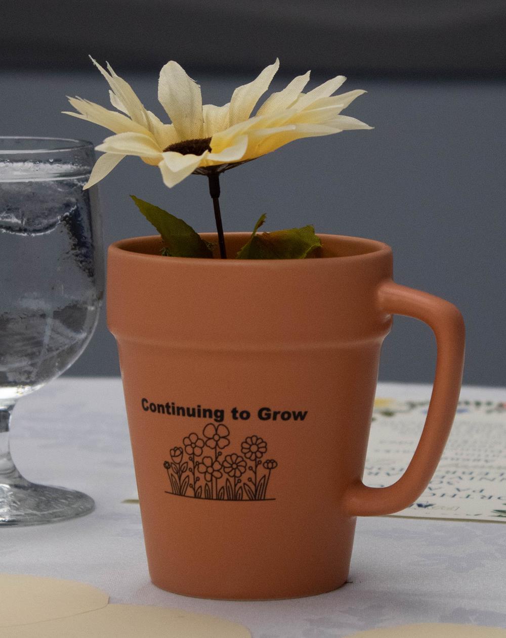 Customer photo from Marlene of our Flower Pot Mug - 14 oz., a flower in a cup