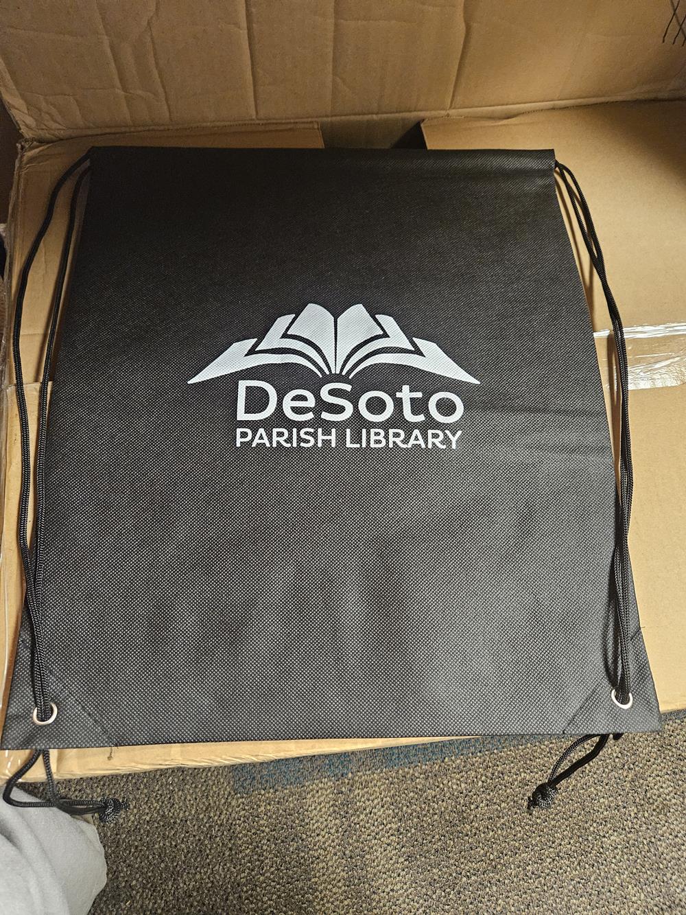 Customer photo from Evelyn of our Polypropylene Sportpack - 24 hr, a black bag with string on top of it