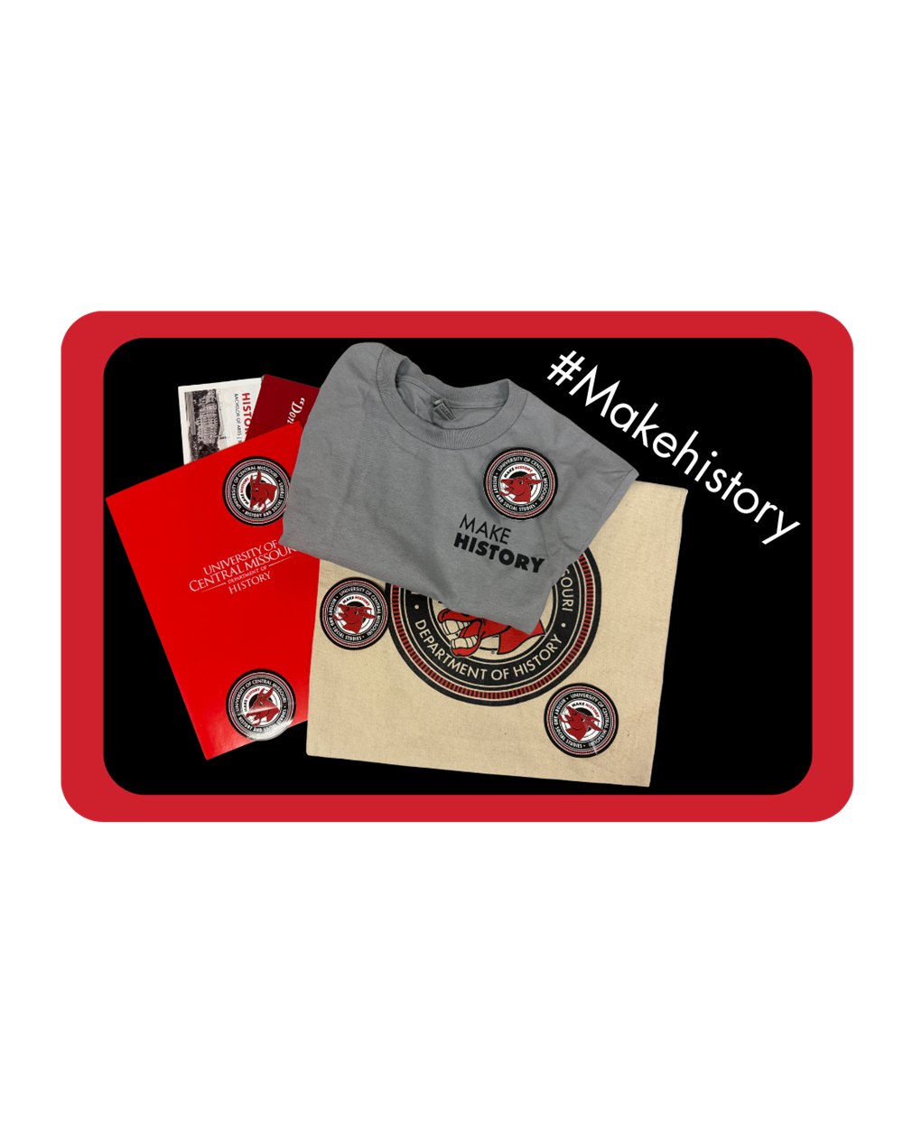 Customer photo from ATTN: of our Full Color Sticker - Circle - 3", a group of t-shirts and a red frame