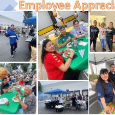 a collage of people at an employee appreciation event
