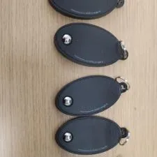 Customer photo from Eli of our Roller Ball Fidget Keychain - 24 hr, a group of black oval shaped keychains
