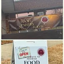 Customer photo from Teresa of our Value Outdoor Banner - 3' x 12', a sign next to a building