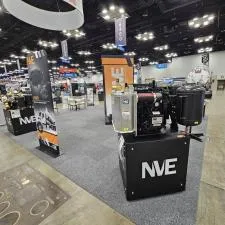 Customer photo from Jordan of our EuroFit Banner Stand - 7-1/2' x 3', a large room with several machines