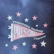 Customer photo from Kaci of our Book Tote, a close up of a logo